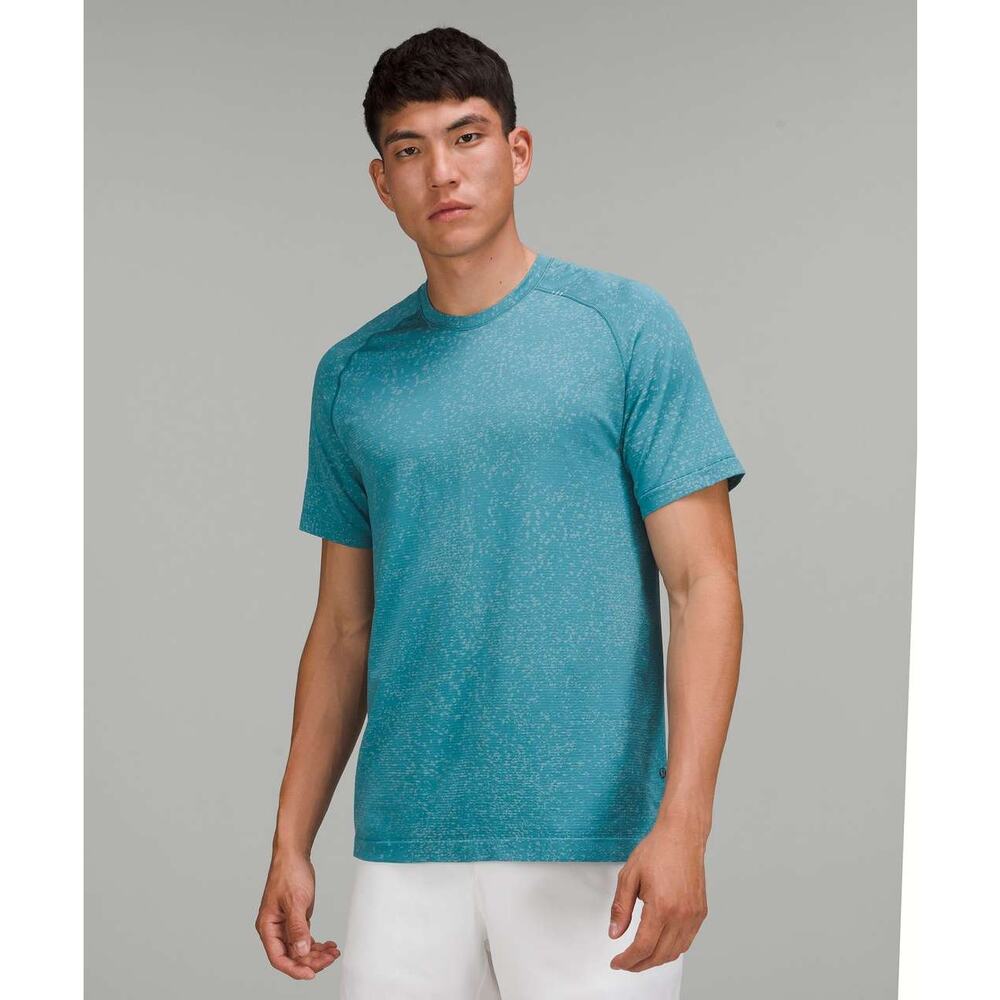 Lululemon Metal Vent Tech Short Sleeve 2.0 Distorted Noise Blue Size XL